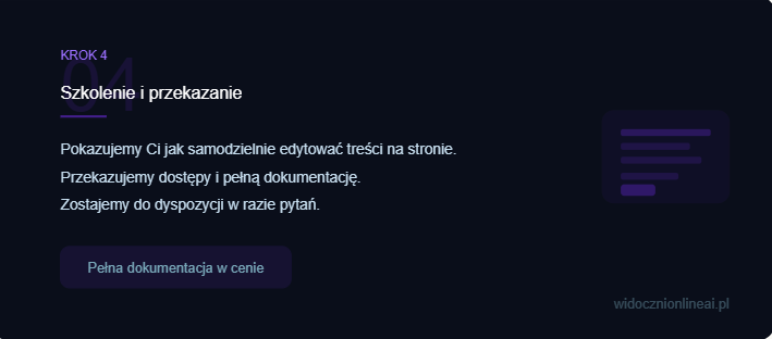 strony internetowe -proces